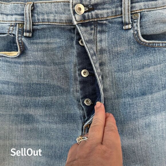 Rag & Bone Men's Classic Fit Straight Jeans Blue Size 40 29 Inseam Button Fly - Picture 2 of 5